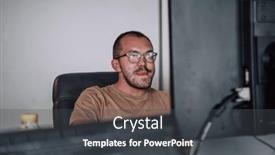  Presentation with testing - Slides featuring programmer-diligently-testing-smartphone-applications background and a dark gray colored foreground