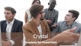  Presentation with software - Cool new PPT layouts with programmer working in a software backdrop and a  colored foreground