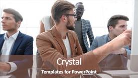  Presentation with software - Audience pleasing slides consisting of programmer working in a software backdrop and a  colored foreground