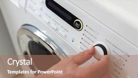  Presentation with machine - Theme having programming - close up of man choosing background and a coral colored foreground