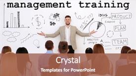  Presentation with managers - Slides consisting of programming - concept of management training programs background and a red colored foreground