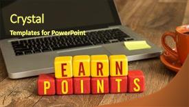  Presentation with points - Amazing PPT layouts having programming - earn points written backdrop and a tawny brown colored foreground