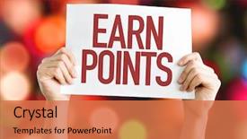  Presentation with points - Slide deck enhanced with programming - earn points background and a coral colored foreground