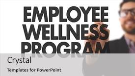  Presentation with wellness program - PPT theme with programming - employee wellness program background and a light gray colored foreground