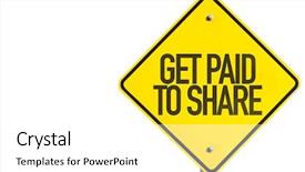  Presentation with earning per share - Amazing slide deck having programming - get paid to share sign backdrop and a white colored foreground
