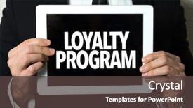 Presentation with community program - PPT theme consisting of programming - loyalty program background and a tawny brown colored foreground