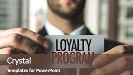  Presentation with pricing program - PPT theme consisting of programming - loyalty program background and a tawny brown colored foreground