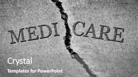  Presentation with medicare - Audience pleasing theme consisting of programming - old cracked sidewalk broken backdrop and a gray colored foreground