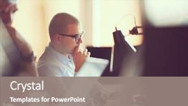  Presentation with computer software - Colorful presentation design enhanced with programming - startup business software developer working backdrop and a gray colored foreground