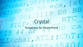  Presentation with programing - Slides with programing language - programming code shallow dof blue background and a cool aqua colored foreground