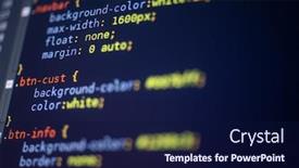  Presentation with css - Colorful presentation enhanced with programming-concept-code backdrop and a navy blue colored foreground