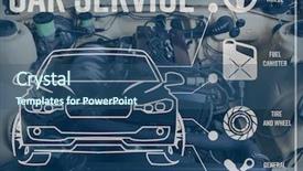  Presentation with car service - Slide set consisting of programming diagonastics - interface of modern car diagnostic background and a ocean colored foreground