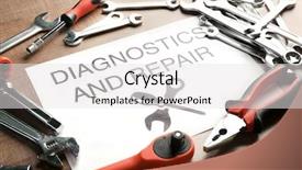  Presentation with diagnostics - Slide deck with programming diagonastics - paper with diagnostics and repair background and a  colored foreground