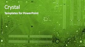  Presentation with computer motherboard - Cool new presentation theme with programming electronics circuits pcb - close-up view of computer motherboard backdrop and a tawny brown colored foreground