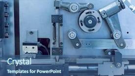  Presentation with rescue robot - Presentation consisting of programming electronics circuits pcb - multifunctional metal working with robot background and a ocean colored foreground