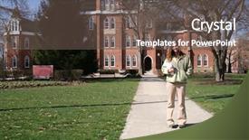  Presentation with college - Presentation consisting of programs colleges - ready for college background and a tawny brown colored foreground