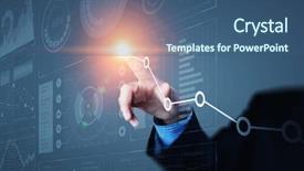  Presentation with mass media business technology internet - Colorful theme enhanced with technology leadership - new technologies for business mixed backdrop and a ocean colored foreground