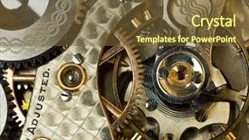  Presentation with shot - Colorful slide set enhanced with clockmanufacturing - watch works macro shot backdrop and a tawny brown colored foreground