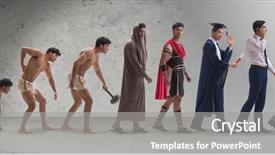  Presentation with mankind - Beautiful presentation featuring progression of man mankind backdrop and a gray colored foreground