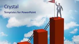  Presentation with career growth - Theme consisting of progressive - businessman in career growth background and a lemonade colored foreground