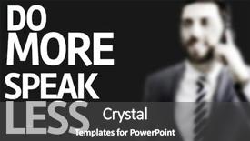  Presentation with discipline - PPT theme featuring progressive discipline - business man with the text background and a dark gray colored foreground