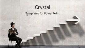  Presentation with cylinder - Cool new presentation design with progressive law - businessman in cylinder reading book backdrop and a  colored foreground