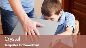  Presentation with gambling - Slide deck featuring prohibition - gambling child's father prohibited playing background and a coral colored foreground