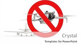  Presentation with drones - Presentation theme featuring prohibition-sign-for-usage and a white colored foreground