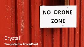  Presentation with drones - Slides having prohibition-sign-meaning-the-use background and a crimson colored foreground