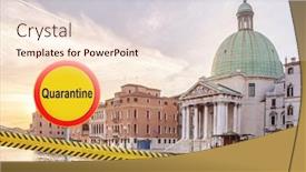  Presentation with covid coronavirus - Slides featuring prohibition-sign-of-quarantine background and a cream colored foreground