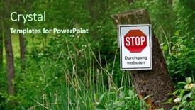  Presentation with property and violent crime - Presentation theme consisting of prohibitive-sign-on-the-label background and a tawny brown colored foreground