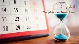  Presentation with important - Slide set with project - hour glass and calendar concept background and a lemonade colored foreground