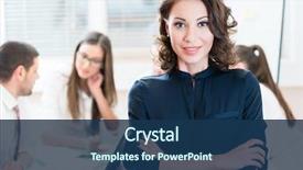  Presentation with project manager - Audience pleasing slide deck consisting of project - manager with her team working backdrop and a ocean colored foreground