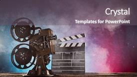  Presentation with life history - Cool new presentation theme with old style movie projector still backdrop and a gray colored foreground