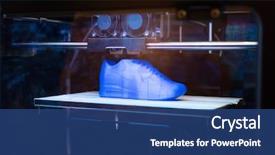  Presentation with machine - PPT theme enhanced with project - three dimensional printing machine 3d background and a ocean colored foreground