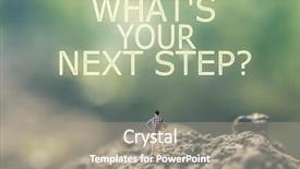  Presentation with homeless person poverty issue concept - Colorful slide set enhanced with project acheievement next steps - concept of with a person backdrop and a gray colored foreground