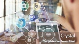  Presentation with tarot card spread reading - Amazing presentation theme having project app shopping - conceptual shot of man using backdrop and a tawny brown colored foreground