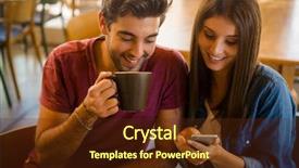  Presentation with together we focus - Colorful PPT layouts enhanced with project app shopping - friends studying together and watching backdrop and a tawny brown colored foreground