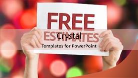  Presentation with free - PPT theme having free estimates card with colorful background and a coral colored foreground