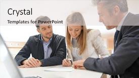  Presentation with estate - Slide deck with project buy - couple signing contract with real background and a light gray colored foreground