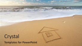  Presentation with art seascape nature sea - Beautiful presentation theme featuring project buy - sea and home backdrop and a coral colored foreground