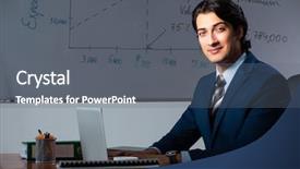  Presentation with cost - Slide set featuring project cost - financial specialist working late background and a gray colored foreground