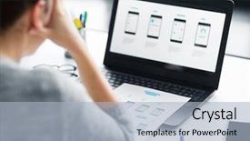  Presentation with web design - Slide deck featuring project dashboard - app design technology and failure background and a  colored foreground