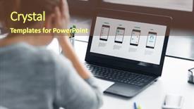  Presentation with web design - Slide set with project dashboard - app design technology and failure background and a  colored foreground