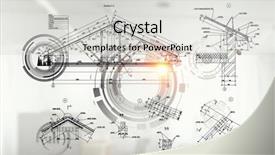  Presentation with project - PPT theme having project dashboard - innovative technologies for industries background and a light gray colored foreground