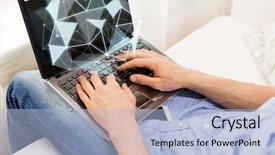  Presentation with science - Amazing PPT theme having project design matrix - science cyberspace people and 3d backdrop and a light blue colored foreground