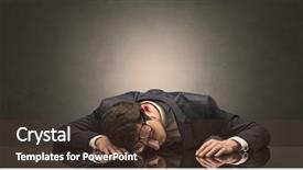  Presentation with workplace - Amazing presentation theme having project end study - young businessman fell asleep backdrop and a tawny brown colored foreground