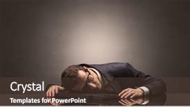  Presentation with harassment workplace - PPT theme consisting of project end study - young businessman fell asleep background and a  colored foreground