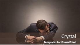  Presentation with workplace safety hospital - Presentation theme with project end study - young businessman fell asleep background and a  colored foreground