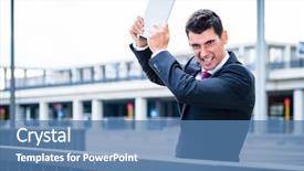  Presentation with angry - Slide deck with project has clearly gone wrong background and a  colored foreground